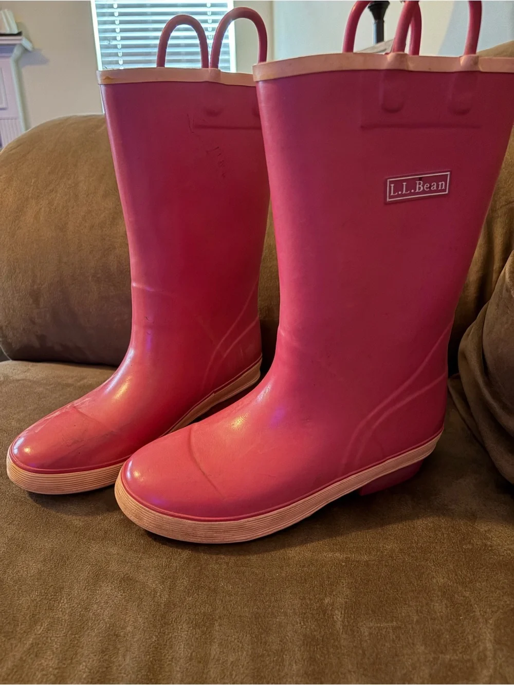 L.L. Bean Kids Pink Waterproof Rain Boots